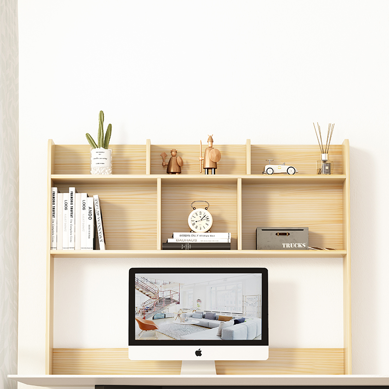 Bookshelves Sub-wood shelf Desktop on the desktop desk of the solid wood bookshelf's desktop desk
