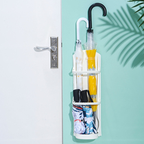 Umbrella storage rack Umbrella rack Emergency door rear shelf Commercial wall hanging umbrella barrel door artifact storage bucket