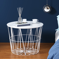 Tea table small apartment table wrought iron storage table storage mini table small tea table mini low homestay Outdoor