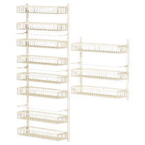 Hole-free door rear wall-mounted storage shelf multi-layer adjustable kitchen cabinet wall condiment seasoning storage rack