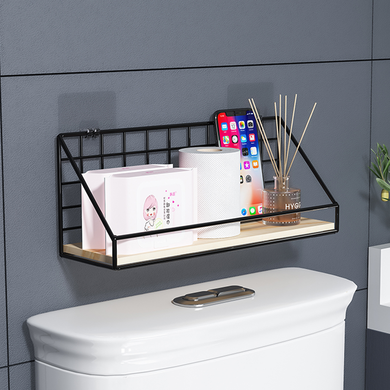 Toilet shelf cosmetic room without punch wall to hold various artifacts above bathroom toilet hanging