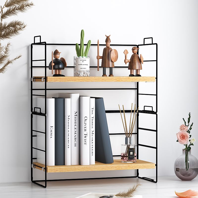 Floating window decoration shelf Nordic desk desktop table table under the bookshelf window sill multi-layer wrought iron storage shelf