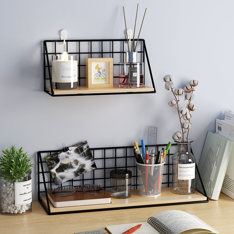 Bedside rack free punch dormitory artifact wall storage upper bunk hanging wall hanging bedside bed hanging basket hanger