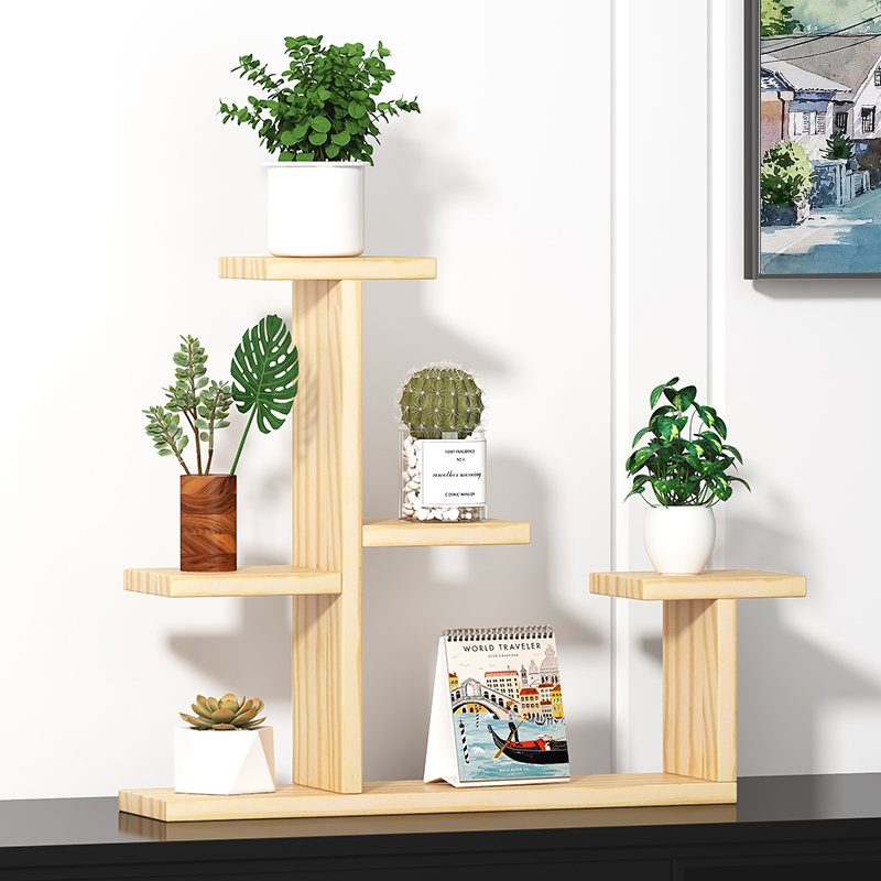 Window sill flower stand flower pot succulent frame solid wood bay window indoor multi-layer rack balcony multi-layer set combination shelf