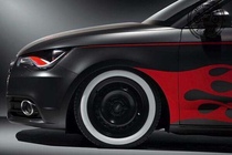 Car retro modified white-edge tire clip Beetle mini Cadillac vintage retro car Universal