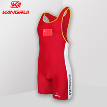 Conry Conjoint Haltérophilie Suit Rouge Bleu Homme et Hommes Athlétisme Supérieure Qualité Jin Spandex Haltérophilie Suit