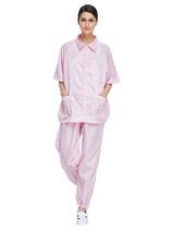 Anti-static work clothes Short-sleeved split suit suit with dust-proof clothing Food dust-free clothing Spray paint protective clothing