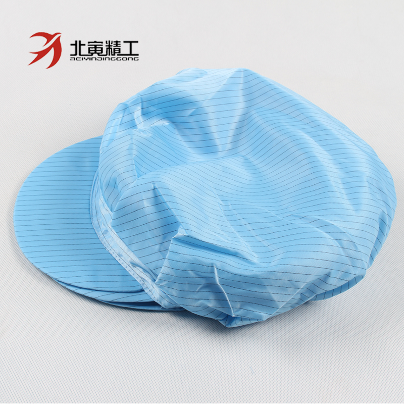 Anti-static cap blue men's and women's dust-free cap Workshop dust-proof hat Food factory electronic factory work cap Dust-proof cap