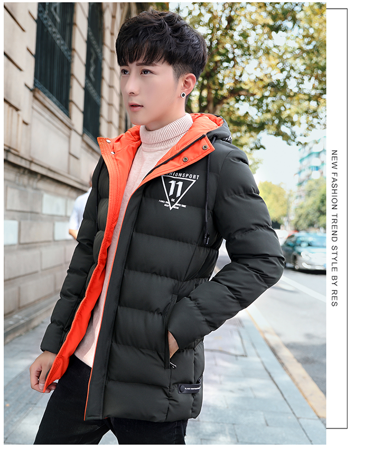 Áo chống cotton nam Thời trang Hàn Quốc Thanh niên mùa đông mỏng học sinh dày áo trùm đầu bông áo khoác thủy triều - Bông áo khoác nam hàng hiệu