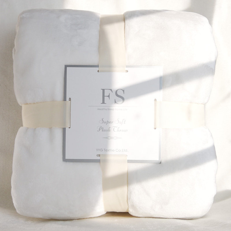 Exit White Flannel Blanket Quilt Cover Blanket Air Conditioning Blanket Double Coral Suede Blanket Submat Bed Linen Sofa Single
