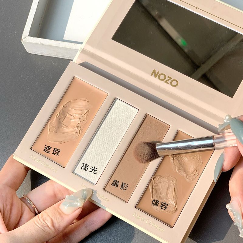 Li Jiaqi recommends four-color repairing plate shadow highlighter all-in-one plate nose shadow powder silhouette cream dual-use matte face-lifting woman