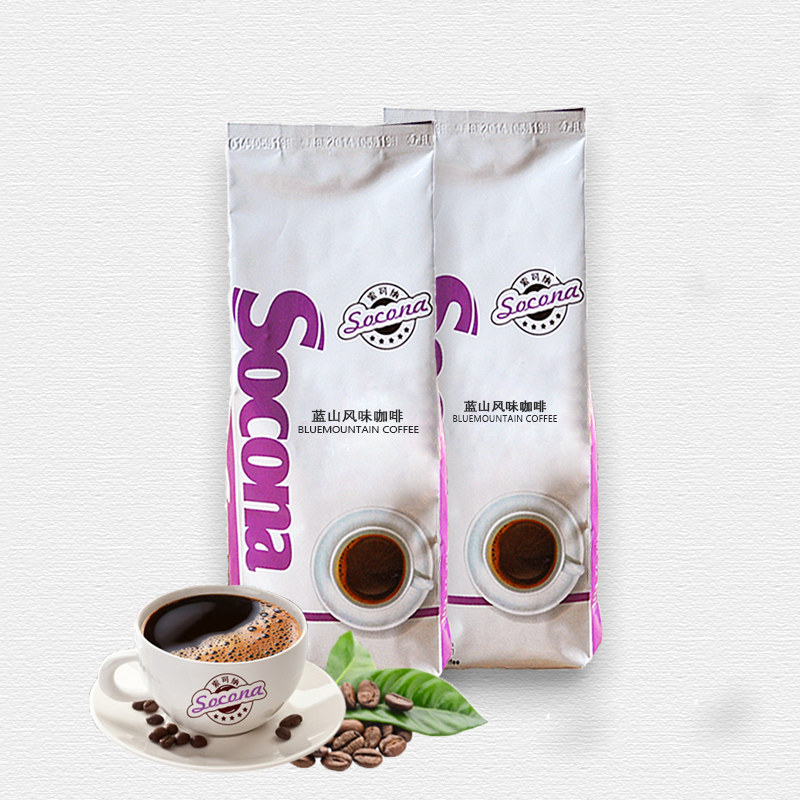 Buy 1 Fat 2] Socona Red Label Blue Mountain Flavoured Coffee Beans 454g Fresh baking collared Grinding Coffee Powder