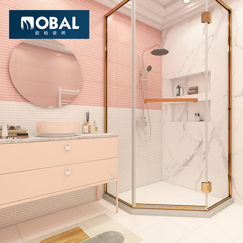 Macaron Corrugated Tiles 300x600 Kitchen Makeup Room Net Red Morandi Bathroom Toilet Bathroom Wall Brick