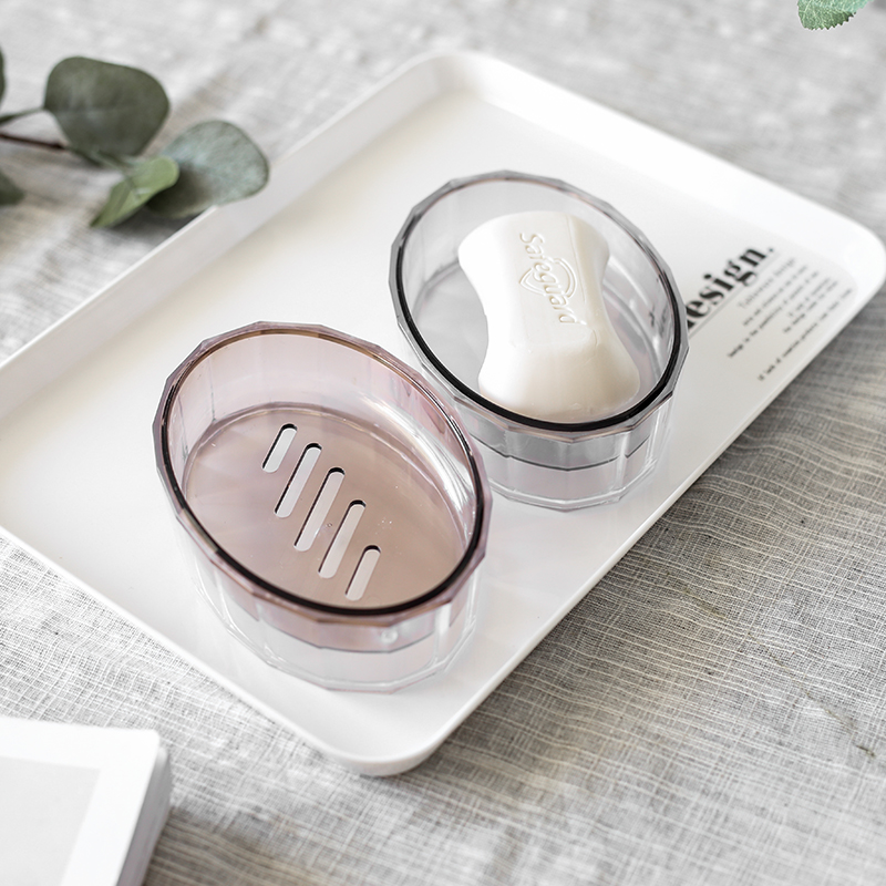 Transparent Fragrant Hood Case Double soap case Home New Makeup Room Personality Minimalist Creative Biglejuice Box