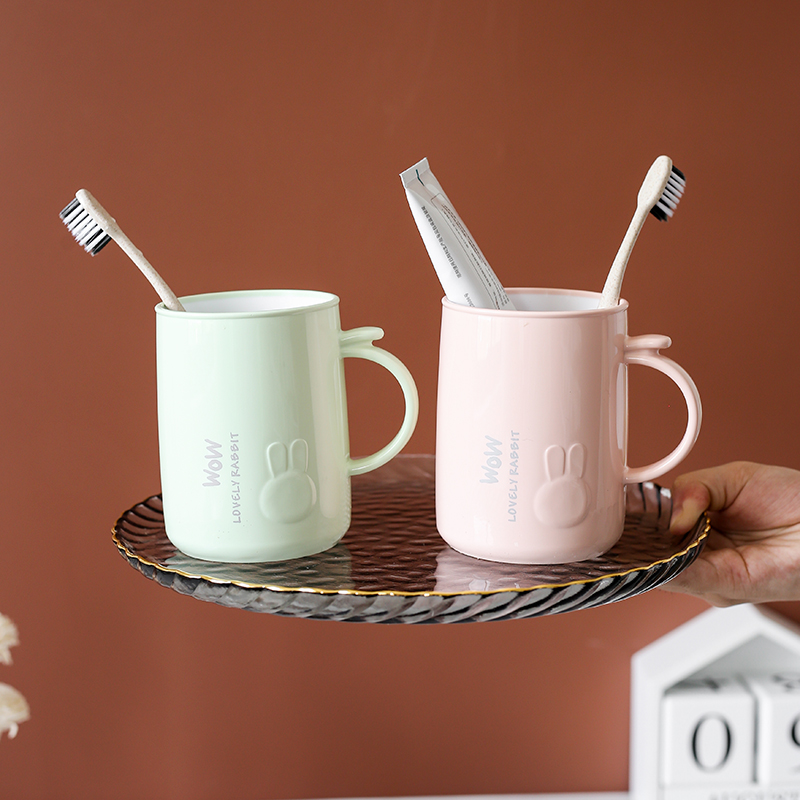 thick children's toothbrush cartoon toothbrush cup simple creative couple cute plastic home student mouthwash cup