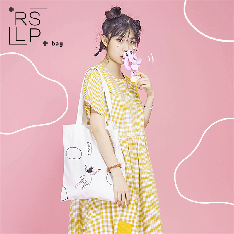 If Vegan Good Original Homemade and Super Fire Literature Fairy Bag single shoulder portable sails bag Japanese Lazy Wind-Taobao