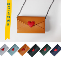 Ruo Su Liangpin original homemade ins Korean love small cross-body PU woman holding wallet mobile phone bag