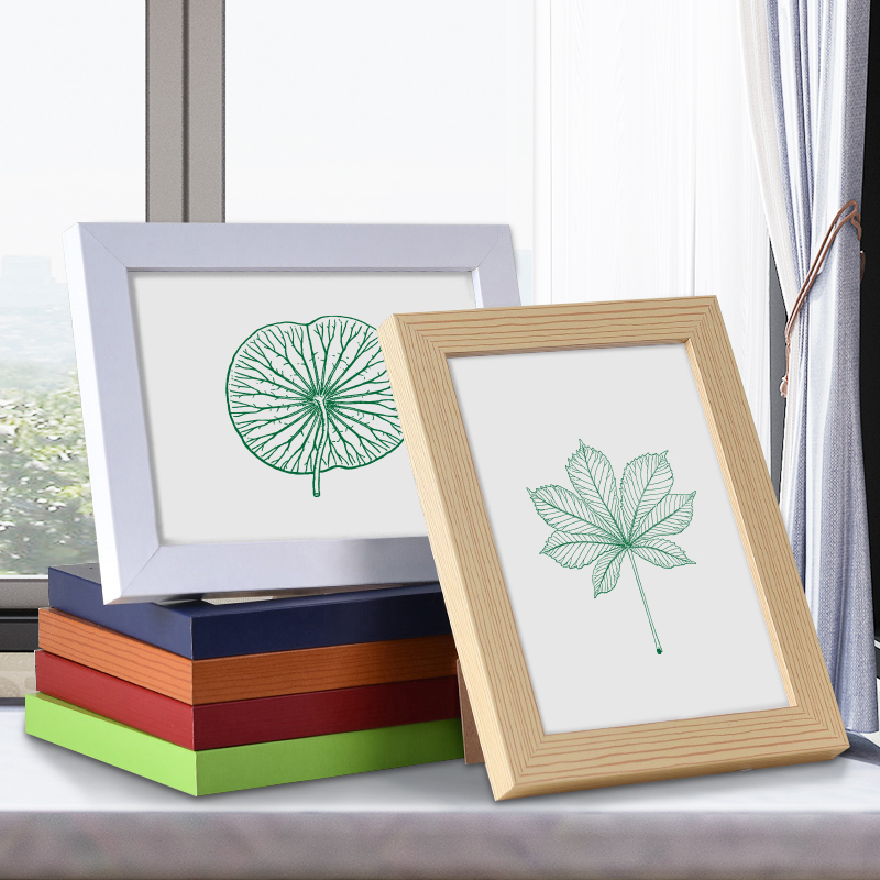 Solid wood wooden photo frame table 5 inch 6 inch 7 inch 8 inch 10 inch 16 inch A4 children's picture frame hanging wall custom made