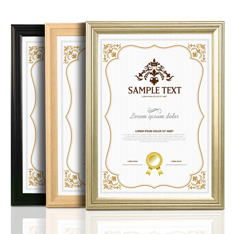 A4 honours certificate box authorising the classical European style 12-inch trophy photo frame with hanging wall medal picture frame