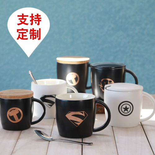 Творческая лига легенд Mark Cup Water Cup Cupe Cup American Coffee Cup с крышкой с логотипом Spoon Custom