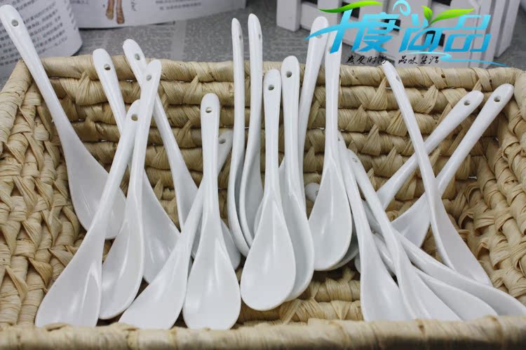 Thìa gốm sáng tạo Xương Trung Quốc Dễ thương dài Xử lý bé Baby muỗng cà phê thìa nhỏ khuấy thìa - Cà phê phin pha cà phê inox