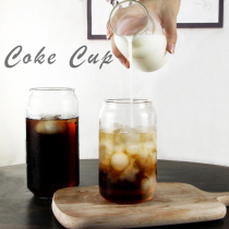 Net red ins ice coffee creative glass cup cans personality Coke Cup American latte milk tea cup resistant high