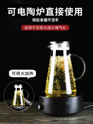 Simple 6 water cups household set Glass Milk Cup living room creative cold kettle high temperature explosion proof teapot