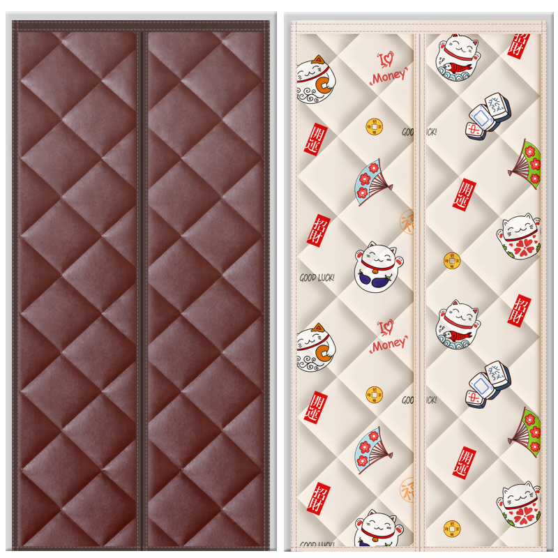 Winter cotton curtain thickened household air conditioning warm insulation windproof windproof seal partition curtain winter cold self-priming