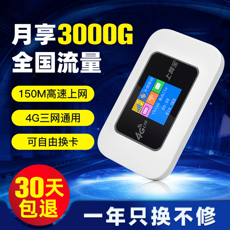 Full Netcom portable wifi4G unlimited traffic Mobile wifi Portable car Internet Treasure card card Unlimited speed card Wireless WiFi Portable router Desktop computer Notebook Wireless Internet access