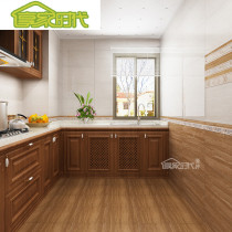Imitation wood grain toilet tile simple modern 300x600 kitchen glazed wall tile Toilet Restaurant non-slip floor tiles