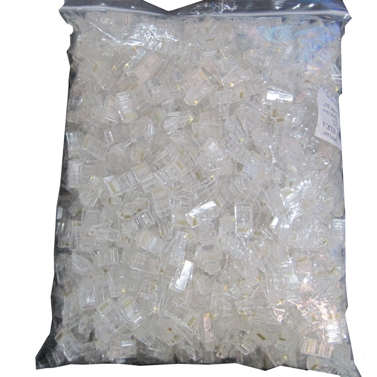 COB crystal head computer network route RJ45 joint 1000 bagged Internet connection Bauvia special price