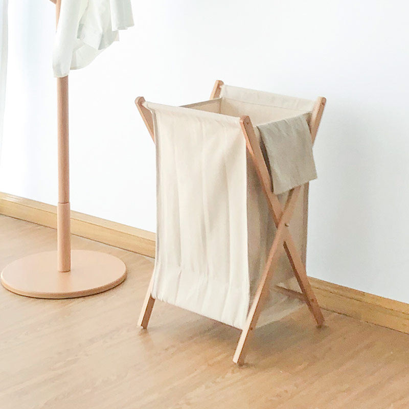 Fabric dirty clothes basket storage basket folding household toys dirty clothes basket laundry finishing storage ins wind Nordic wood