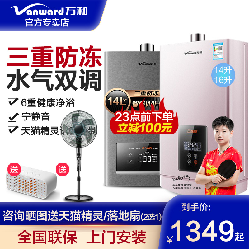 ten thousand and 565W16 gas water heater Home gas 14 liters 16 liters silent anti-freeze thermostatic strong rank official network