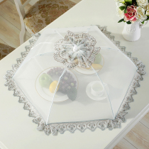 Vegetable cover food cover table cover vegetable cover foldable table cover leftover cover large household stainless steel vegetable cover umbrella