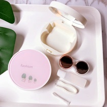 Kaida contact lens storage care box Simple portable travel small contact lens box female net red companion box QR