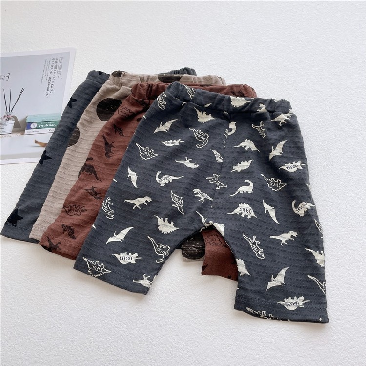 80-95 yards for export Japan Order male and female children Summer thin cotton Seven Pants Boy Outside Wearing 50% Pants Soft And Breathable