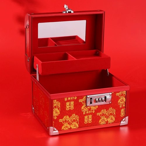 Коробочка для хранения для невесты, красное ювелирное украшение, красная коробка для хранения