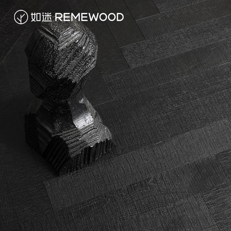 REMEWOOD Oak Black Solid Wood Composite Multi-layer All-Birch ENF-grade Retro-Ancient Heating Flood