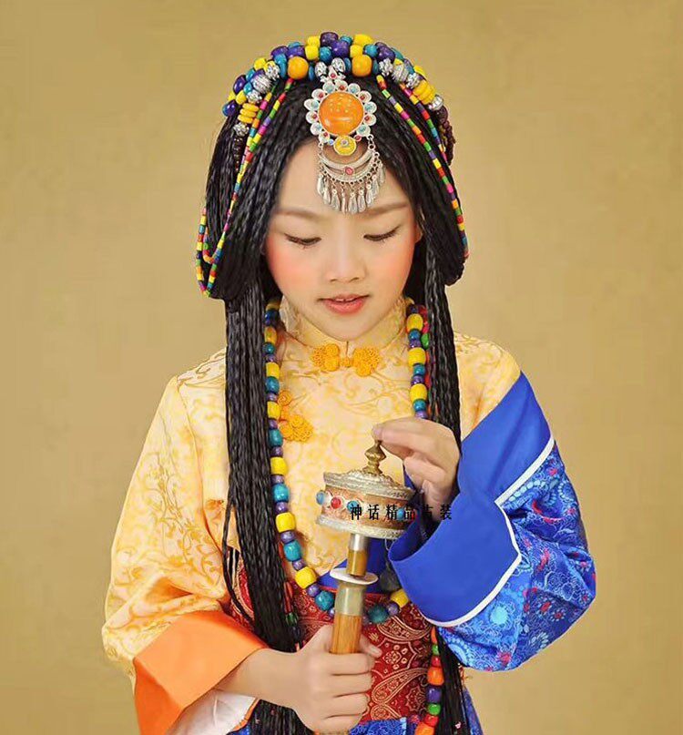 Tibetan dance Yunnan ethnic style Tibetan ornaments pendant necklace sweater chain pendant dance performance Tibetan jewelry headdress pendant