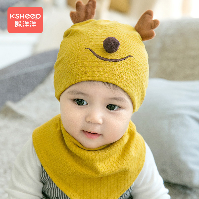 Baby hat Autumn and winter infants and newborns pure cotton fetal hat Newborn male and female babies cute super cute spring and autumn days