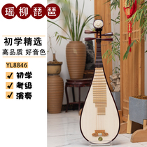 Yaoliu Pipa YL8846 Children and Adults Beginner Entry Professional Grade Examination Playing Pipa Hardwood Bone Flower