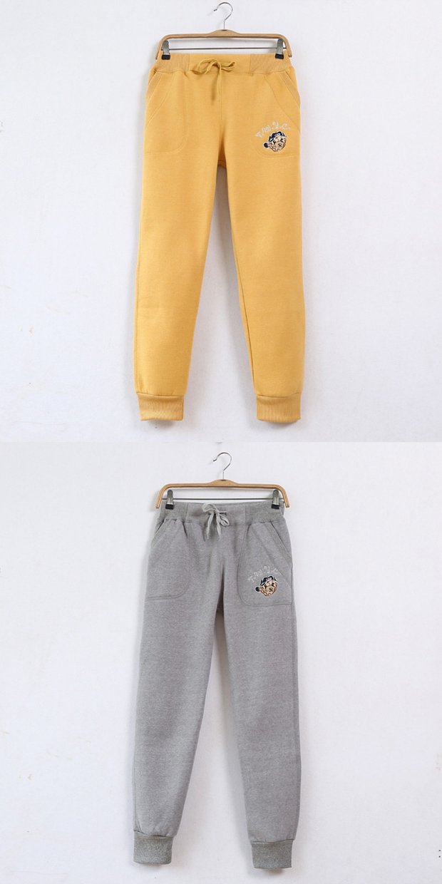 [Đặc biệt hàng ngày] Quần thể thao nữ quần cotton cotton co giãn thường xuyên Quần Harlan Wei cộng với nhung dày mùa thu đông các mẫu quần nữ đẹp