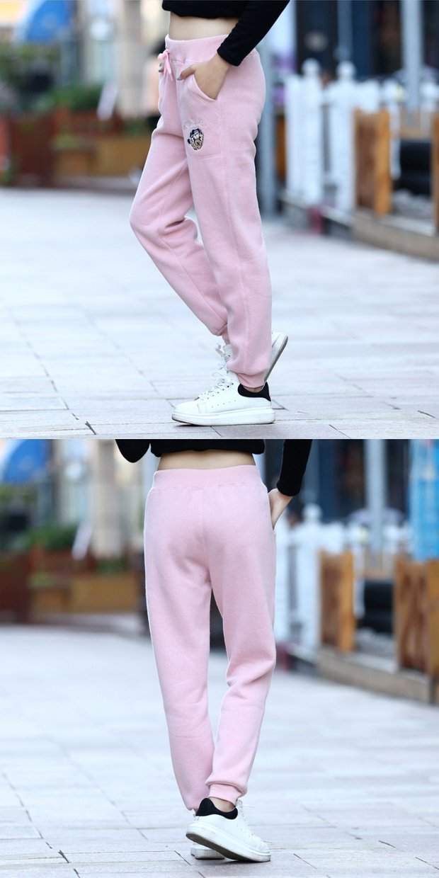 [Đặc biệt hàng ngày] Quần thể thao nữ quần cotton cotton co giãn thường xuyên Quần Harlan Wei cộng với nhung dày mùa thu đông các mẫu quần nữ đẹp