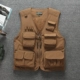 Mùa thu và mùa đông mẫu nam và nữ Hàn Quốc chụp ảnh vest nhiều túi áo chiến thuật áo vest cộng với áo vest nhung ấm áp áo 3 lỗ tập gym