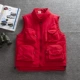 Mùa thu và mùa đông mẫu nam và nữ Hàn Quốc chụp ảnh vest nhiều túi áo chiến thuật áo vest cộng với áo vest nhung ấm áp áo 3 lỗ tập gym