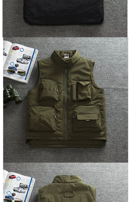 Mùa xuân 2017 thu đông nam nữ chụp ảnh áo khoác cotton đa năng áo phao cộng với nhung ấm áp vest vest vest áo chi lê