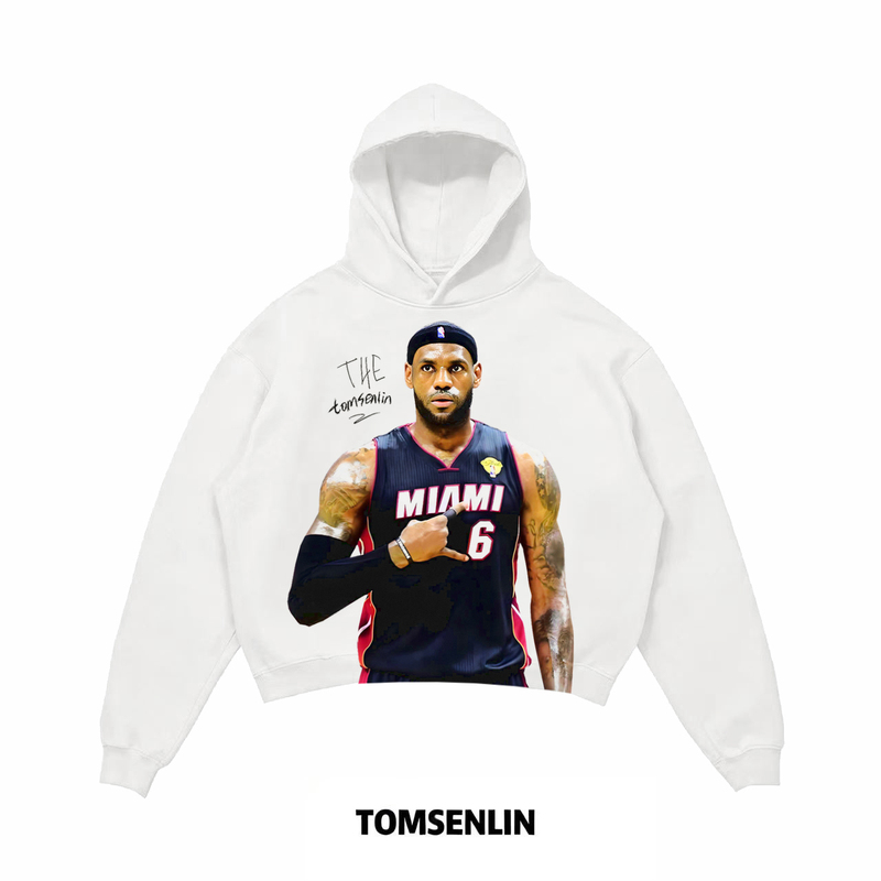 Tomsenlin Original Lebron James Miami Heat Era Kangli Print American Style Long and Short Sleeve Sweatshirt Tomsenlin Original Lebron James Miami Heat Era Kangli Print American Style Long and Short Sleeve Sweatshirt