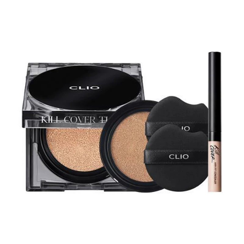 Кушон-пудра CLIO Kill Cover, лёгкое матовое покрытие, стойкая, оттенки 19C–21N