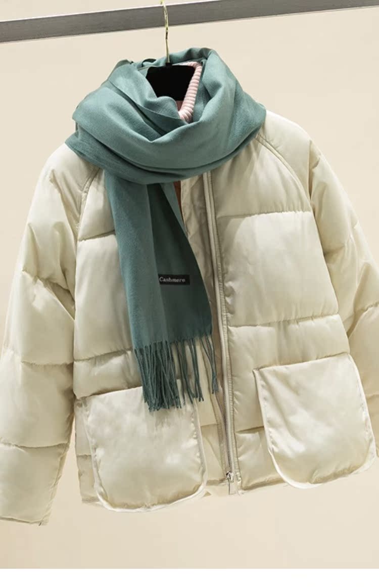 Áo khoác lửng cotton ngắn màu đỏ nhỏ nữ 2018 mùa đông mới phiên bản Hàn Quốc của quần áo cotton chống mùa áo khoác cotton áo lông vũ nữ