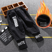 Boy winter gush warm jeans 2022 new Korean version 3-4-5-6 year old Child thickened elastic pants 2